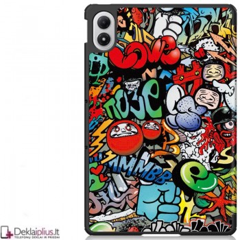 Dirbtinės odos atverčiamas dėklas - graffiti (Xiaomi Redmi Pad 2 Pro) Dirbtinės odos atverčiamas dėklas - graffiti (Xiaomi Redmi Pad 2 Pro)